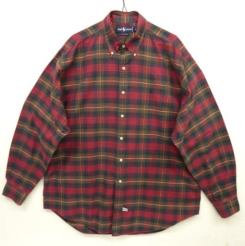 画像: 90'S RALPH LAUREN 同色ロゴ オックスフォード 長袖 BDシャツ チェック柄 (VINTAGE) 「L/S Shirt」 入荷しました。