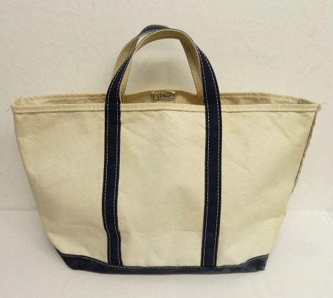 画像: 80'S LL Bean 2色タグ キャンバス トートバッグ ネイビー/オフホワイト USA製 (VINTAGE) 「Bag」 入荷しました。