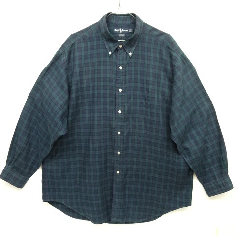 画像: 90'S RALPH LAUREN "YARMOUTH" 同色ロゴ 長袖 BDシャツ チェック柄 (VINTAGE) 「L/S Shirt」 入荷しました。