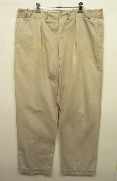 画像: 70'S ユーロワーク プリーツ入り チノパンツ BEIGE (VINTAGE) 「Bottoms」 入荷しました。