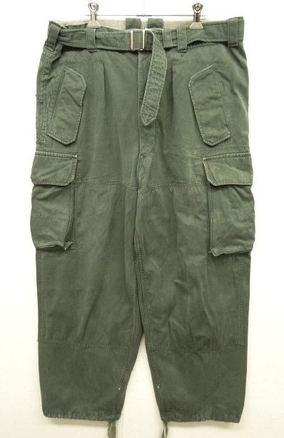 画像: 60'S ドイツ軍 プリーツ入り ベルト付き カーゴパンツ KHAKI (VINTAGE) 「Bottoms」 入荷しました。