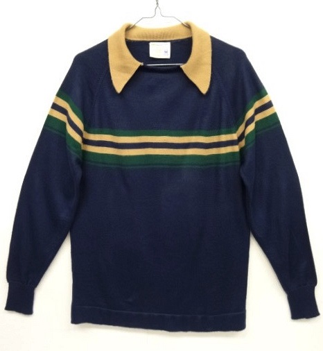 画像: 80'S J.C. PENNEY 襟付き ニット セーター NAVY (VINTAGE) 「Knit」 入荷しました。