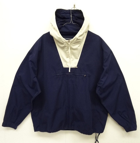 画像: 90'S J.CREW 旧タグ 切り替え コットン アノラックパーカー NAVY/WHITE (VINTAGE) 「Jacket」 入荷しました。