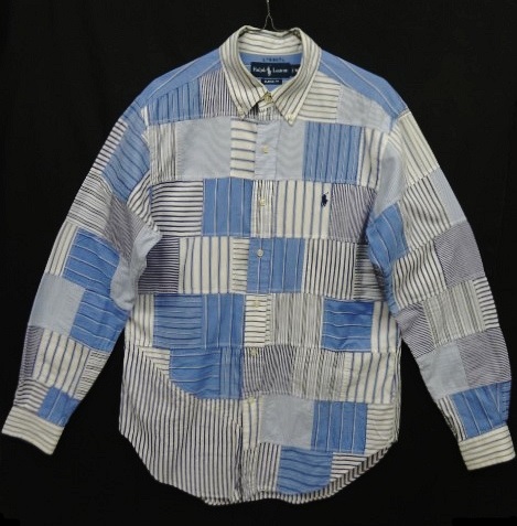 画像: 90'S RALPH LAUREN "CLASSIC FIT" パッチワーク 長袖 BDシャツ クレイジーパターンストライプ (VINTAGE) 「L/S Shirt」 入荷しました。