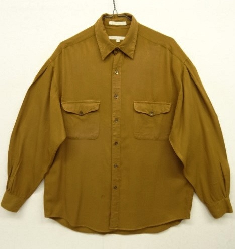 画像: 90'S PERRY ELLIS 長袖 レーヨンシャツ TAUPE (VINTAGE) 「L/S Shirt」 入荷しました。