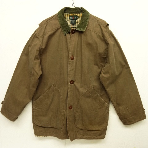 画像: 90'S J.CREW 旧タグ 裏地付き 襟コーデュロイ カバーオール KHAKI (VINTAGE) 「Jacket」 入荷しました。
