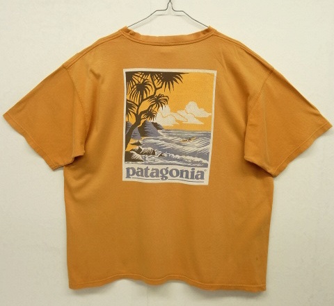 画像: 90'S PATAGONIA バックプリント BENEFICIAL T'S 半袖Tシャツ オレンジ (VINTAGE) 「T-Shirt」 入荷しました。