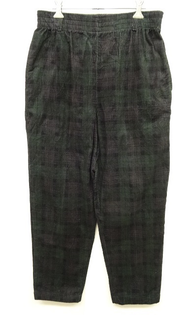 画像: ウエストゴム入り コーデュロイ イージーパンツ BLACKWATCH (USED) 「Bottoms」 入荷しました。
