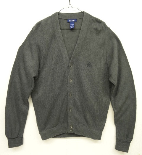 画像: IZOD Vネック アクリル カーディガン ダークグレー USA製 (USED) 「Knit」 入荷しました。