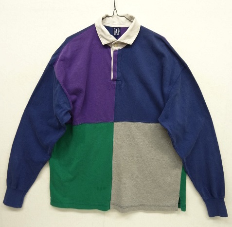 画像: 90'S GAP 旧タグ 長袖 ラガーシャツ パネル (VINTAGE) 「L/S Shirt」 入荷しました。