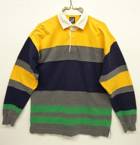 画像: 90'S GAP 旧タグ 長袖 ラガーシャツ ボーダー柄 (VINTAGE) 「L/S Shirt」 入荷しました。