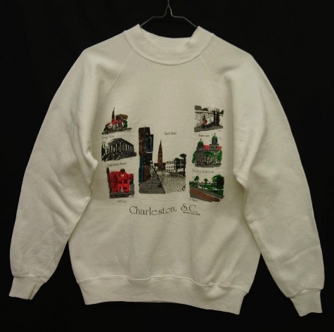 画像: 90'S HANES "建物プリント" クルーネック スウェットシャツ ホワイト USA製 (VINTAGE) 「Sweat Shirt」 入荷しました。