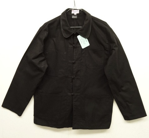 画像: フレンチチャイナ "セットアップ" チャイナジャケット & ワークパンツ BLACK (DEADSTOCK) 「Jacket」 入荷しました。