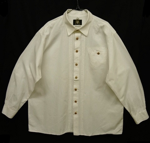 画像: ユーロヴィンテージ オーストリア発 チロリアンシャツ WHITE (VINTAGE) 「L/S Shirt」 入荷しました。