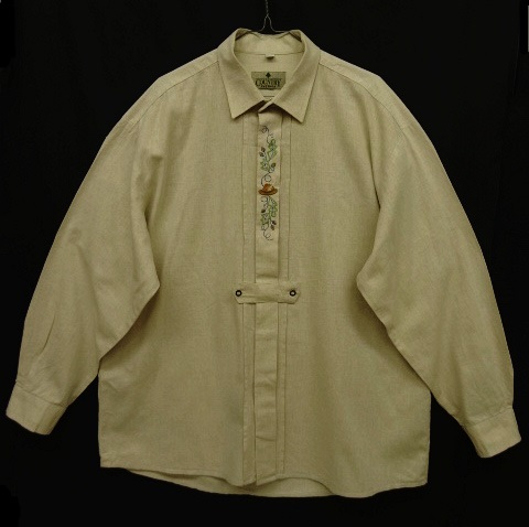 画像: ユーロヴィンテージ オーストリア発 刺繍入り チロリアンシャツ NATURAL (VINTAGE) 「L/S Shirt」 入荷しました。