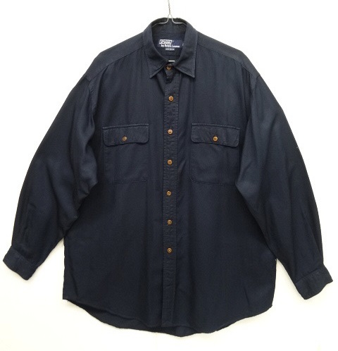 画像: 90'S RALPH LAUREN レーヨン100% 長袖シャツ ネイビー (VINTAGE) 「L/S Shirt」 入荷しました。