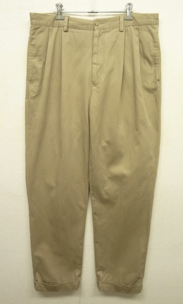 画像: 90'S RALPH LAUREN "HAMMMOND PANT" ツープリーツ チノパンツ BEIGE (VINTAGE) 「Bottoms」 入荷しました。