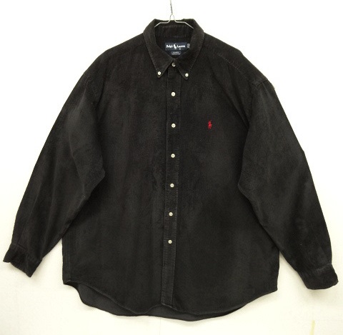 画像: 90'S RALPH LAUREN "BLAIRE" コーデュロイ BDシャツ ブラック (VINTAGE) 「L/S Shirt」 入荷しました。