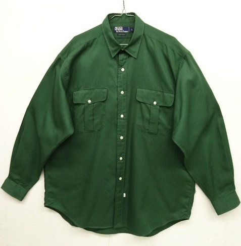 画像: 90'S RALPH LAUREN レーヨン100% 長袖シャツ グリーン (VINTAGE) 「L/S Shirt」 入荷しました。