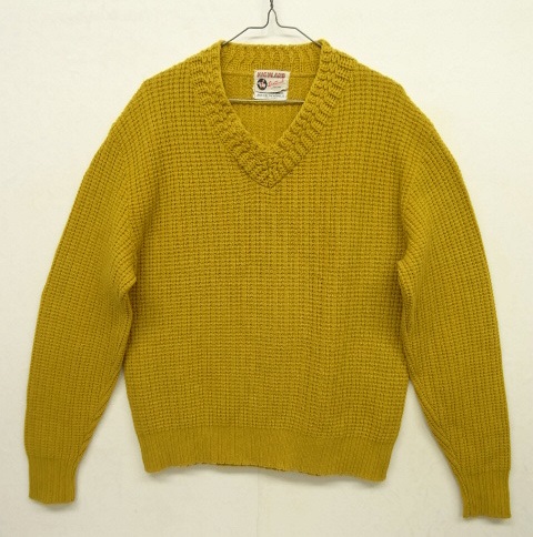 画像: 60'S HIGHLAND KNITTING MILLS Vネック セーター マスタード (VINTAGE) 「Knit」 入荷しました。