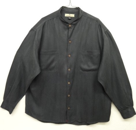 画像: TOMMY BAHAMA ヘリンボーンシルク バンドカラーシャツ CHARCOAL (USED) 「L/S Shirt」 入荷しました。