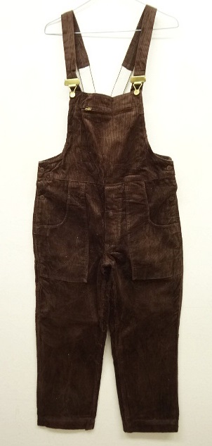 画像: UNKNOWN ユーロワーク 太畝 コーデュロイ オーバーオール ブラウン (VINTAGE) 「Bottoms」 入荷しました。