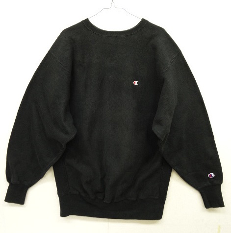画像: 90'S CHAMPION 刺繍タグ リバースウィーブ 無地 ブラック USA製 (VINTAGE) 「Sweat Shirt」 入荷しました。