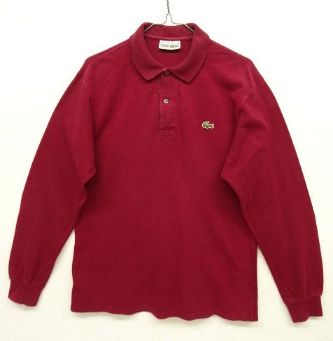 画像: 80'S CHEMISE LACOSTE 長袖 ポロシャツ ワインレッド フランス製 (VINTAGE) 「L/S Shirt」 入荷しました。