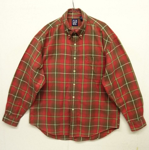 画像: 90'S GAP 旧タグ フランネル BDシャツ チェック柄 (VINTAGE) 「L/S Shirt」 入荷しました。