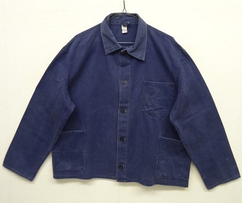 画像: 70'S ユーロワーク HBT ワークジャケット カバーオール BLUE (VINTAGE) 「Jacket」 入荷しました。