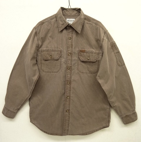 画像: CARHARTT コットンリップストップ ワークシャツ BROWN (USED) 「L/S Shirt」 入荷しました。
