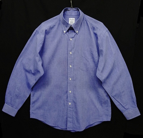 画像: 90'S BROOKS BROTHERS 刷毛目ポプリン BDシャツ ブルー USA製 (VINTAGE) 「L/S Shirt」 入荷しました。