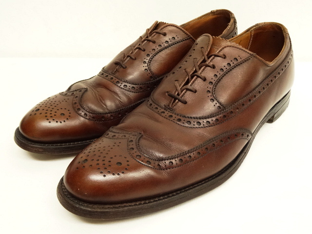 画像: 80~90'S ALDEN 旧ロゴ カーフ ウイングチップシューズ ブラウン USA製 (VINTAGE) 「Shoes」 入荷しました。