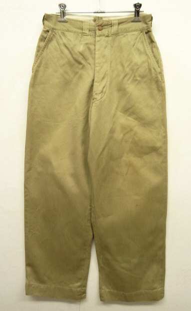 画像: 50'S アメリカ軍 US ARMY "MIL-T-2064B" ボタンフライ チノパンツ W28L29 (VINTAGE) 「Bottoms」 入荷しました。