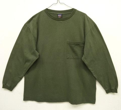画像: 90'S PATAGONIA 黒タグ オーバルロゴ刺繍 長袖 ポケット付きTシャツ USA製 (VINTAGE) 「T-Shirt」 入荷しました。
