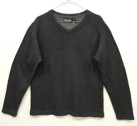 画像: 00'S PATAGONIA Vネック ウール ロングスリーブ チャコール USA製 (VINTAGE) 「Knit」 入荷しました。