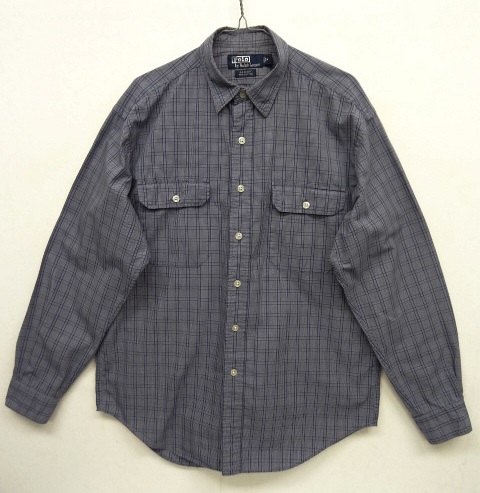 画像: 90'S RALPH LAUREN "G.I.SHIRT" ポプリン 長袖 シャツ チェック柄 (VINTAGE) 「L/S Shirt」 入荷しました。