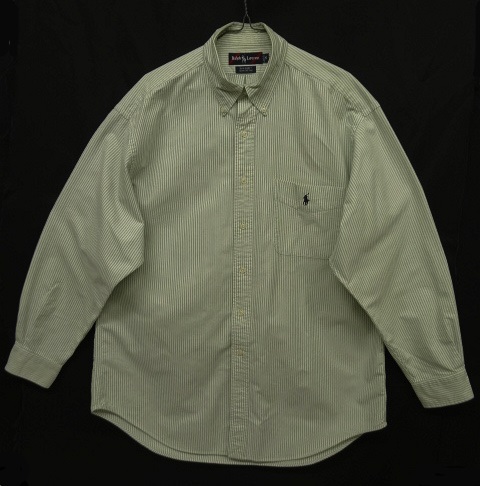 画像: 90'S RALPH LAUREN "BIG SHIRT" オックスフォード BDシャツ ストライプ (VINTAGE) 「L/S Shirt」 入荷しました。