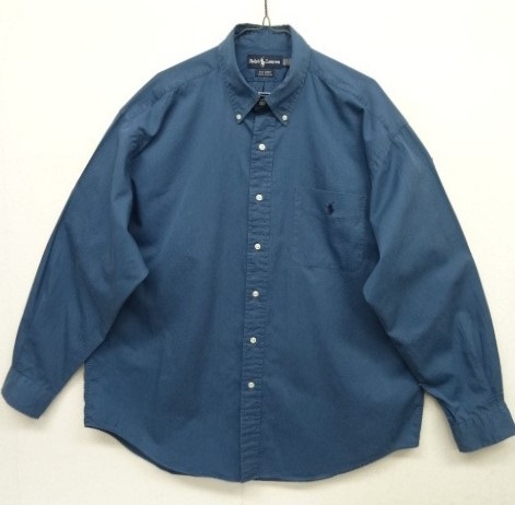 画像: 90'S RALPH LAUREN "BIG SHIRT" ポプリン BDシャツ ブルー (VINTAGE) 「L/S Shirt」 入荷しました。