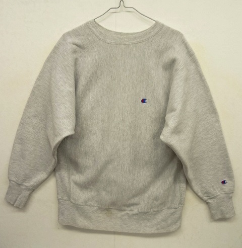画像: 90'S CHAMPION 刺繍タグ リバースウィーブ 無地 グレー USA製 (VINTAGE) 「Sweat Shirt」 入荷しました。