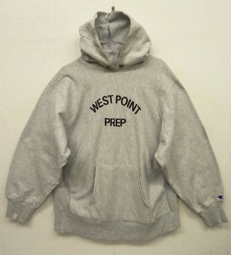 画像: 80'S CHAMPION "WEST POINT PREP" トリコタグ リバースウィーブ パーカー グレー USA製 (VINTAGE) 「Parka」 入荷しました。