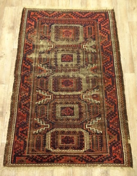 画像: オールド ウール トライバルラグ 180cm x 116cm (ANTIQUE) 「Antique Goods」 入荷しました。