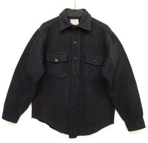 画像: 60'S MELTON イカリボタン ウール CPOシャツ ネイビー (VINTAGE) 「L/S Shirt」 入荷しました。