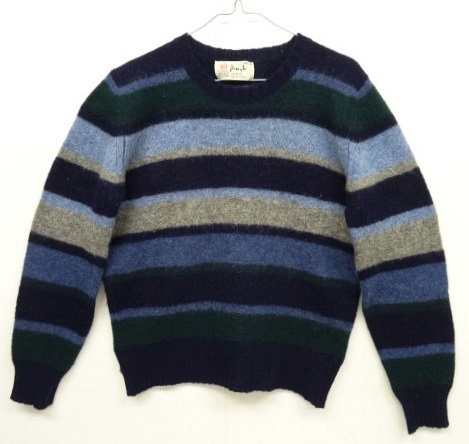 画像: PRINGLE ウール100% クルーネック セーター ボーダー スコットランド製 (USED) 「Knit」 入荷しました。