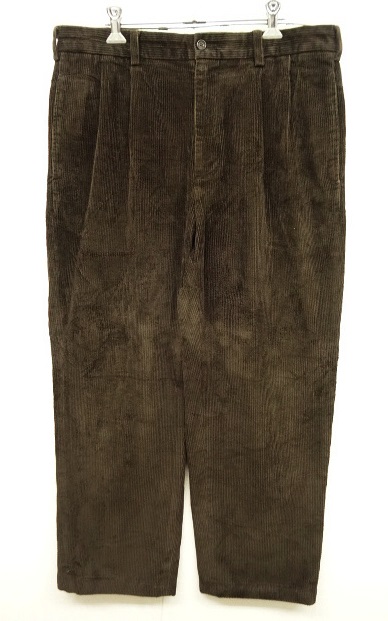 画像: BROOKS BROTHERS ツープリーツ 太畝コーデュロイパンツ ダークブラウン (USED) 「Bottoms」 入荷しました。