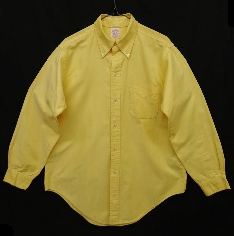 画像: 70'S BROOKS BROTHERS "6ボタン" BDシャツ イエロー USA製 (VINTAGE) 「L/S Shirt」 入荷しました。