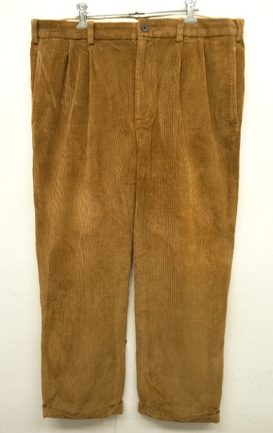 画像: BROOKS BROTHERS ツープリーツ 太畝コーデュロイパンツ ライトブラウン (USED) 「Bottoms」 入荷しました。
