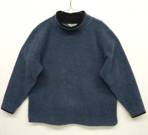 画像: LL Bean モックネック ボアフリースシャツ ブルー/ブラック (USED) 「Sweat Shirt」 入荷しました。