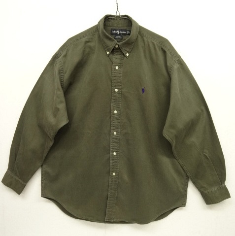 画像: 90'S RALPH LAUREN "BLAIRE" ツイル BDシャツ カーキ (VINTAGE) 「L/S Shirt」 入荷しました。