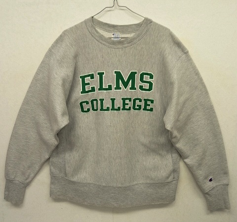 画像: 80'S CHAMPION "ELMS COLLEGE" トリコタグ リバースウィーブ グレー USA製 (VINTAGE) 「Sweat Shirt」 入荷しました。
